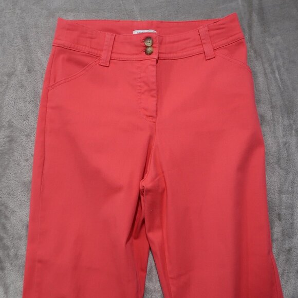 Charter Club Pants Womens 8 Pink Capri Chino Denim High Rise Preppy City Casual - Picture 2 of 14